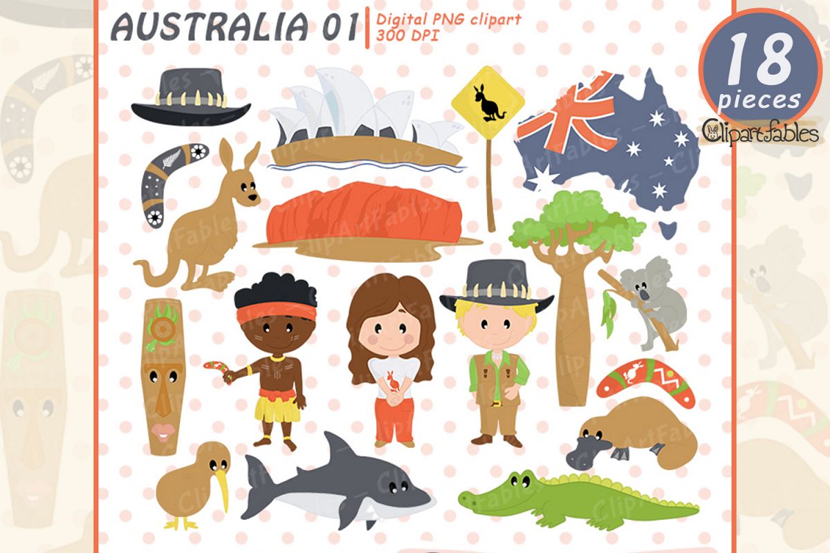 australia clipart illustration