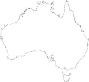 australia clipart outline