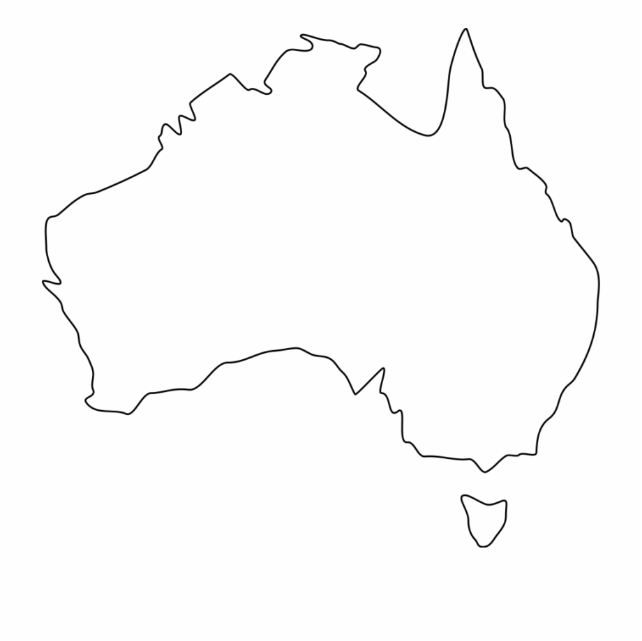 Australia clipart outline. Large pixel 