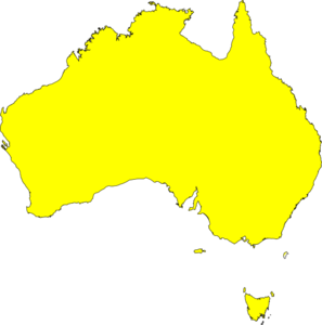 Map yellow clip art. Australia clipart plain