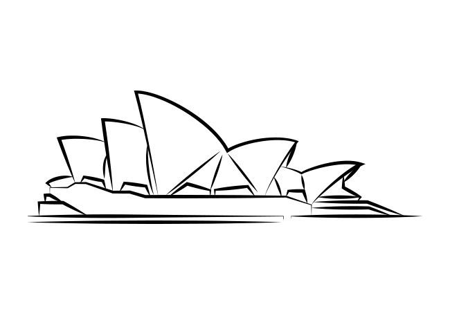 Australia clipart sketch. Sydney opera house mats