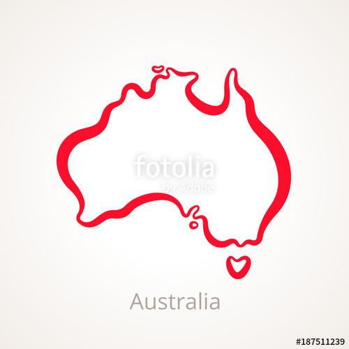 australia clipart stylised