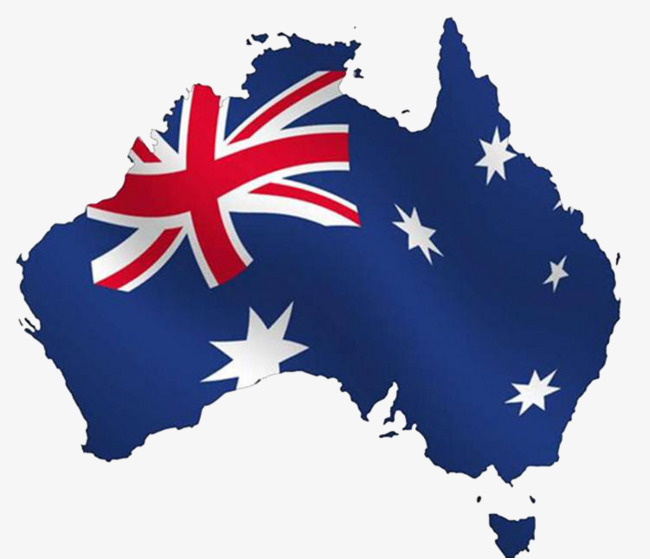 Australia clipart vector. Map of australian flag