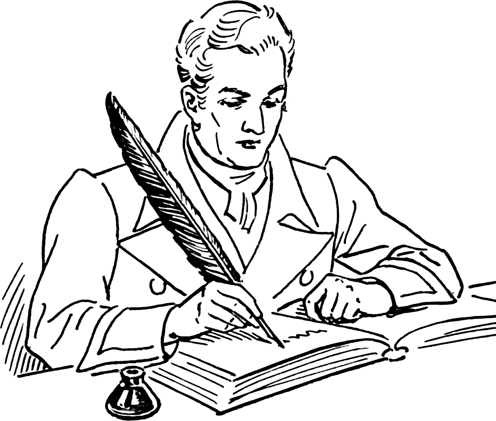 Author . Writer clipart history