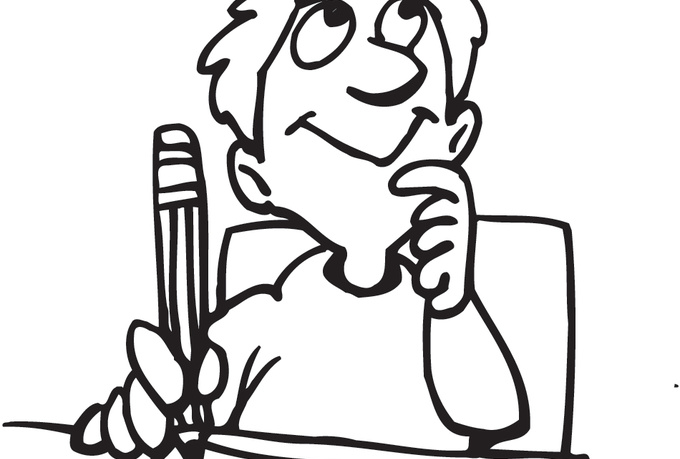 author clipart black and white