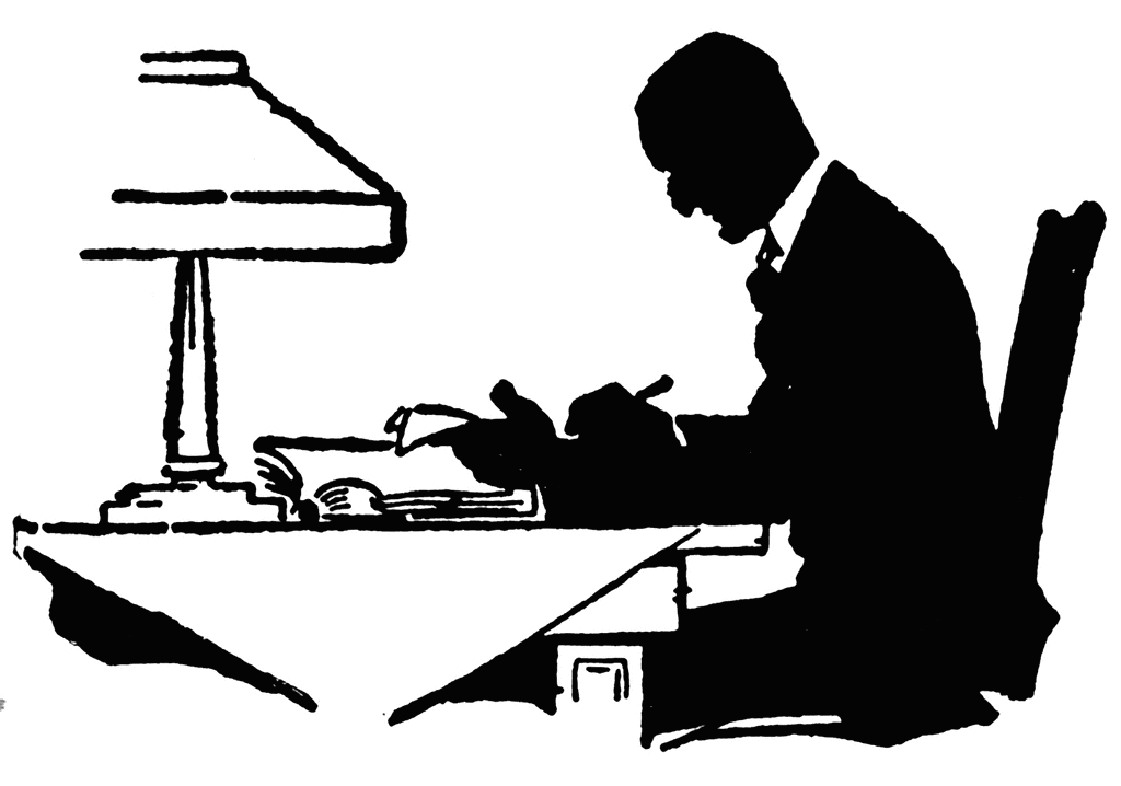 Writer clipart focused person. Author clip art library