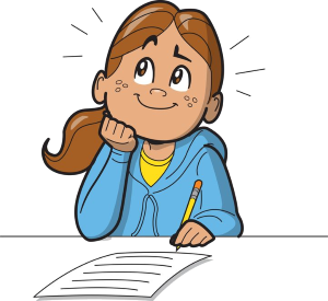author clipart student writing