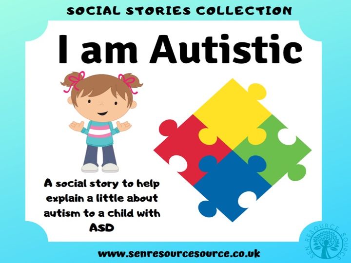 I am social story. Autism clipart autistic child