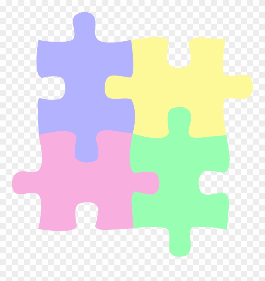 Logo children or puzzle. Autism clipart jigsaw