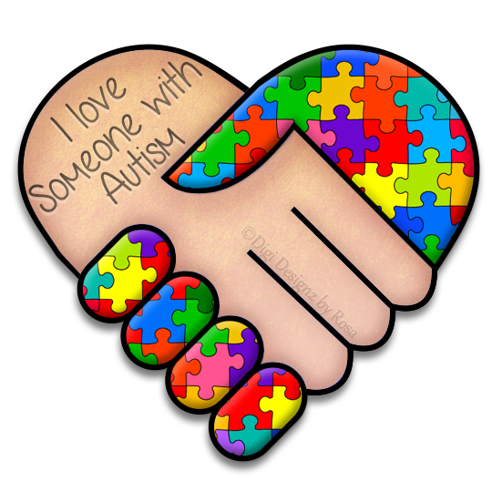 I someone with by. Autism clipart love