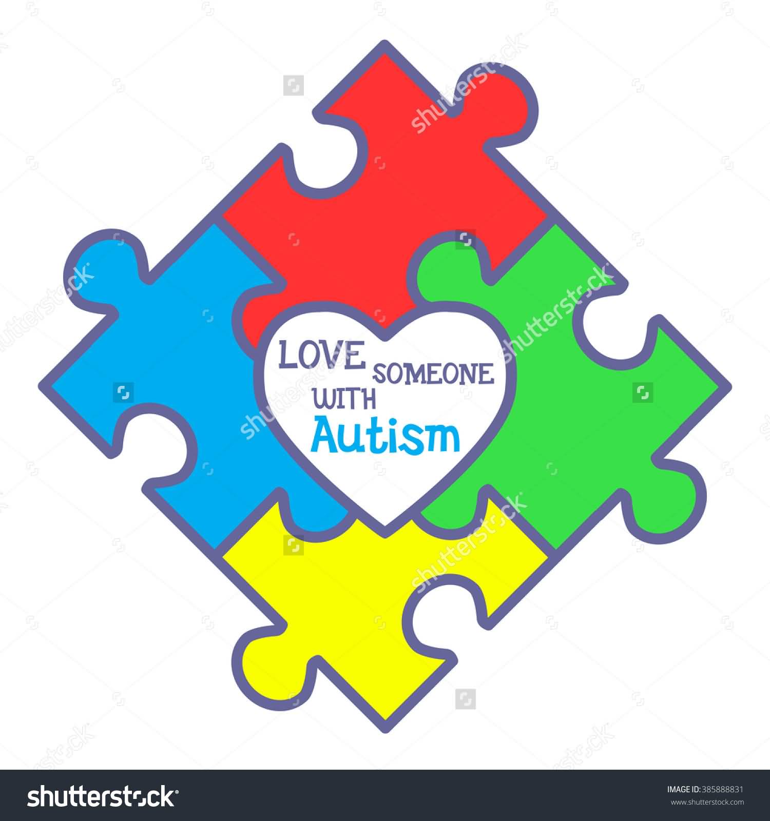Someone with world awareness. Autism clipart love
