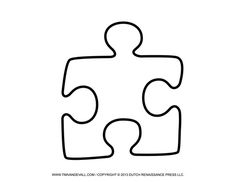 Autism clipart outline. Large puzzle pieces template