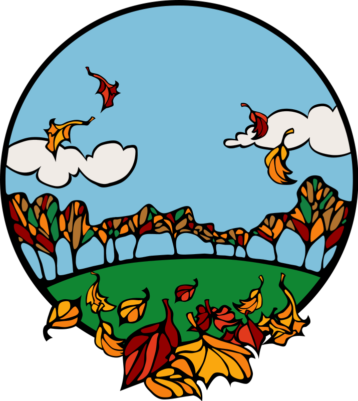 Fall and seasonal graphics. Autumn clipart cartoon