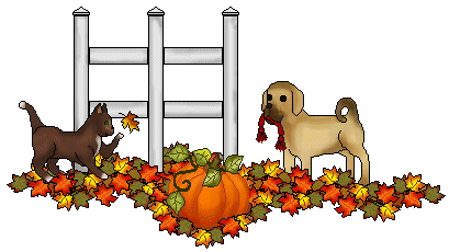 clipart dogs autumn