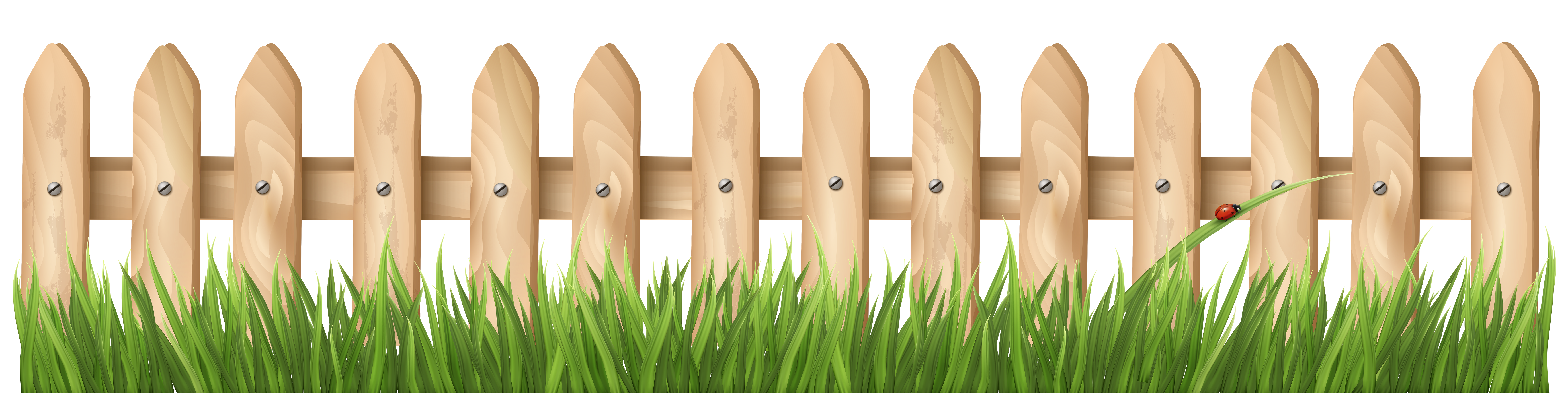 Transparent fence with grass. Fencing clipart fens