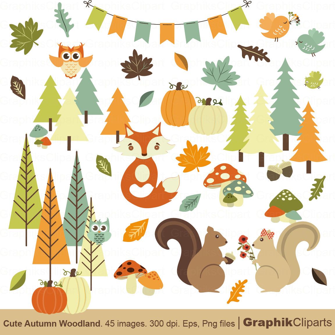Autumn clipart fox. Fall illustrations blog stuff