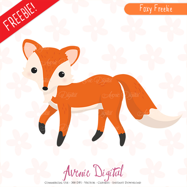 Autumn clipart fox. Free cute scrapbook printables