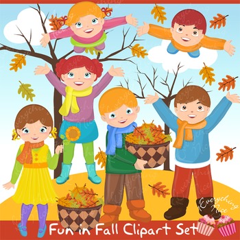 In fall set . Autumn clipart fun