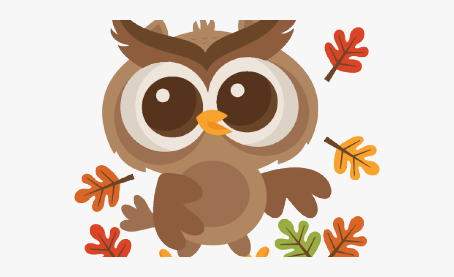 Owl clipart autumn. Leaves fall and pumpkin