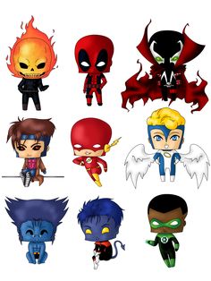 Chibi heroes by artwaste. Avengers clipart baby
