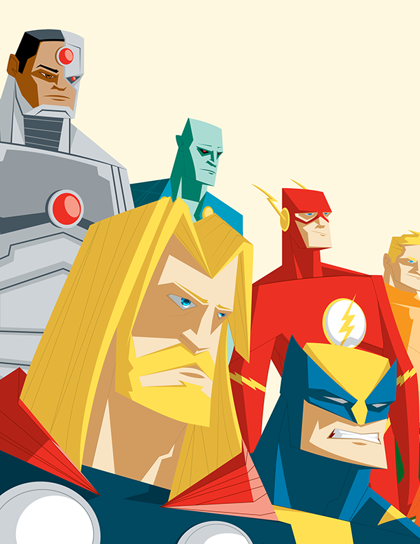 avengers clipart justice league