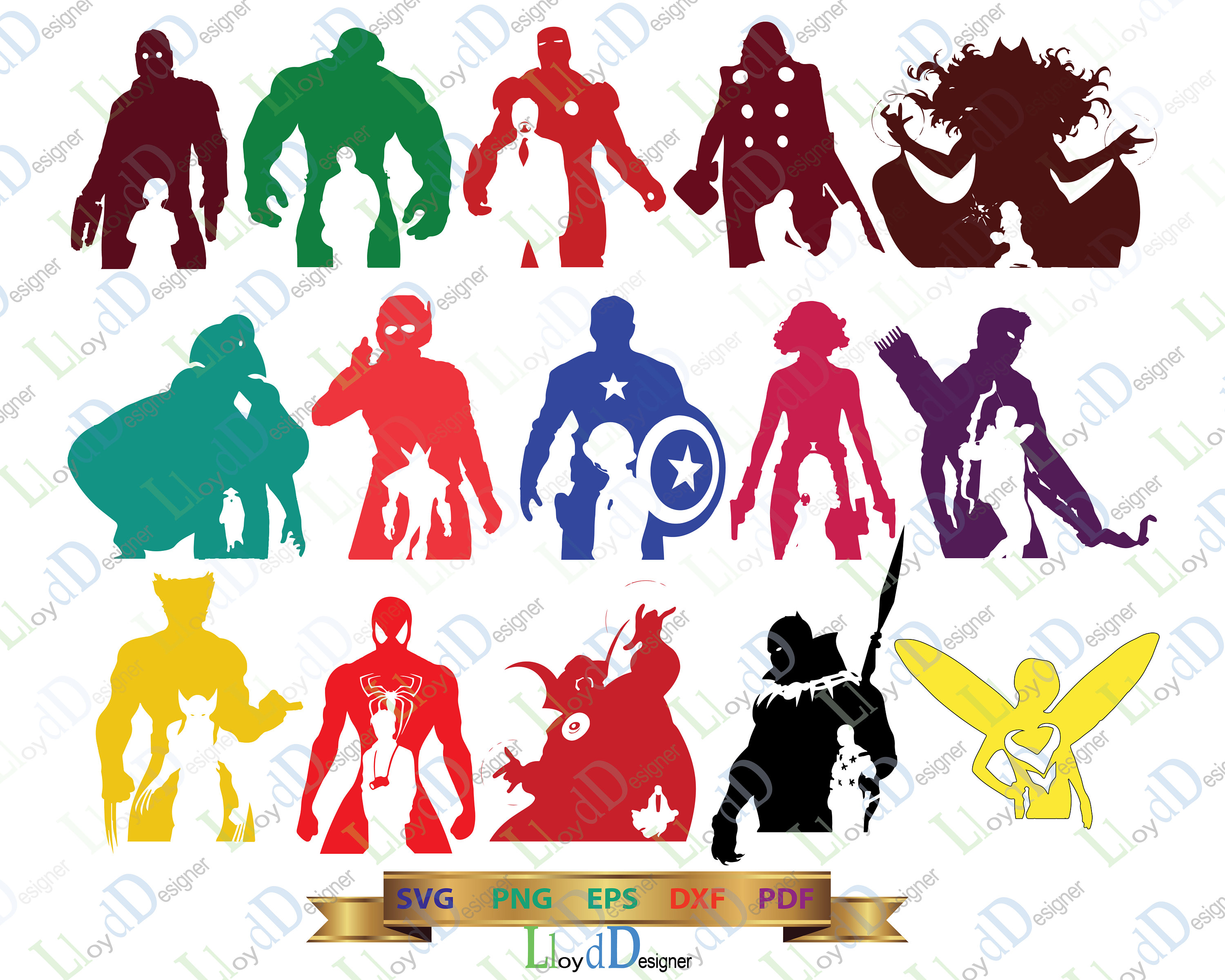 Avengers clipart silhouette, Avengers silhouette Transparent FREE for