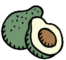 avocado clipart animated