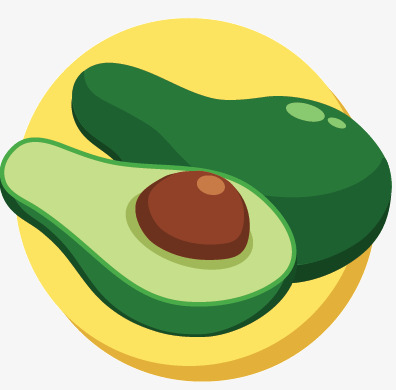 avocado clipart cartoon
