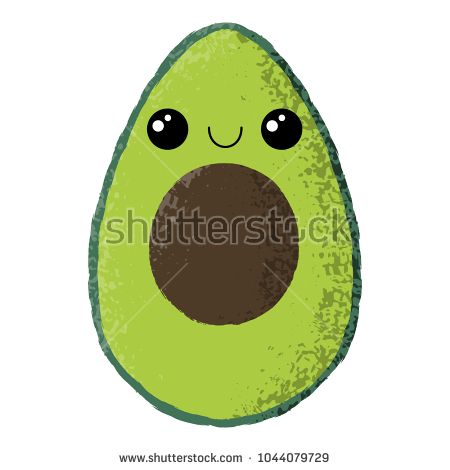 avocado clipart chibi