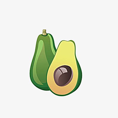 Avocado clipart different fruit. Food cartoon png image