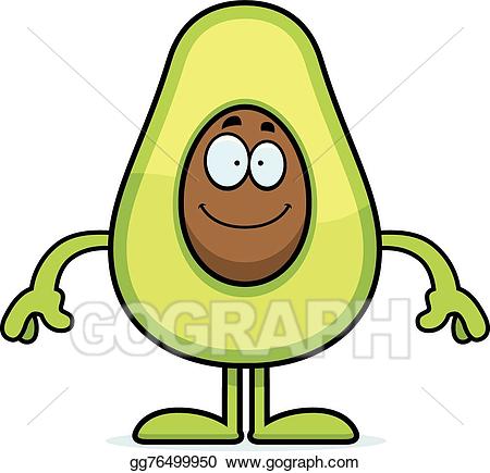 avocado clipart happy