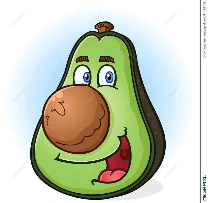 avocado clipart illustration