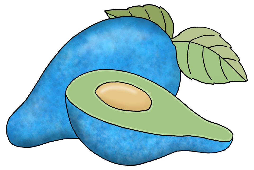 Artbyjean vintage indian print. Avocado clipart large