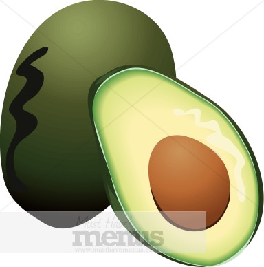 avocado clipart large