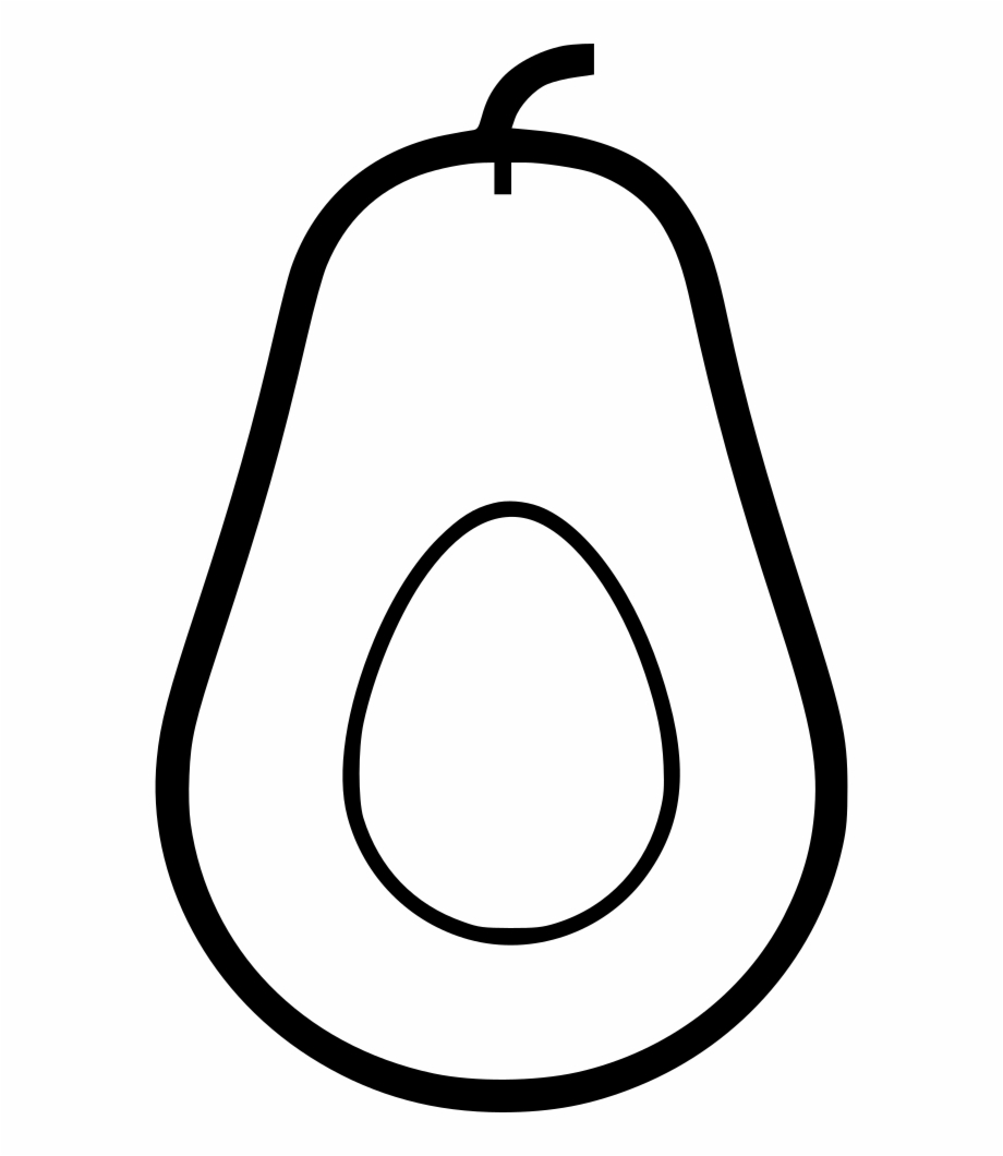 Easy art png free. Avocado clipart line drawing
