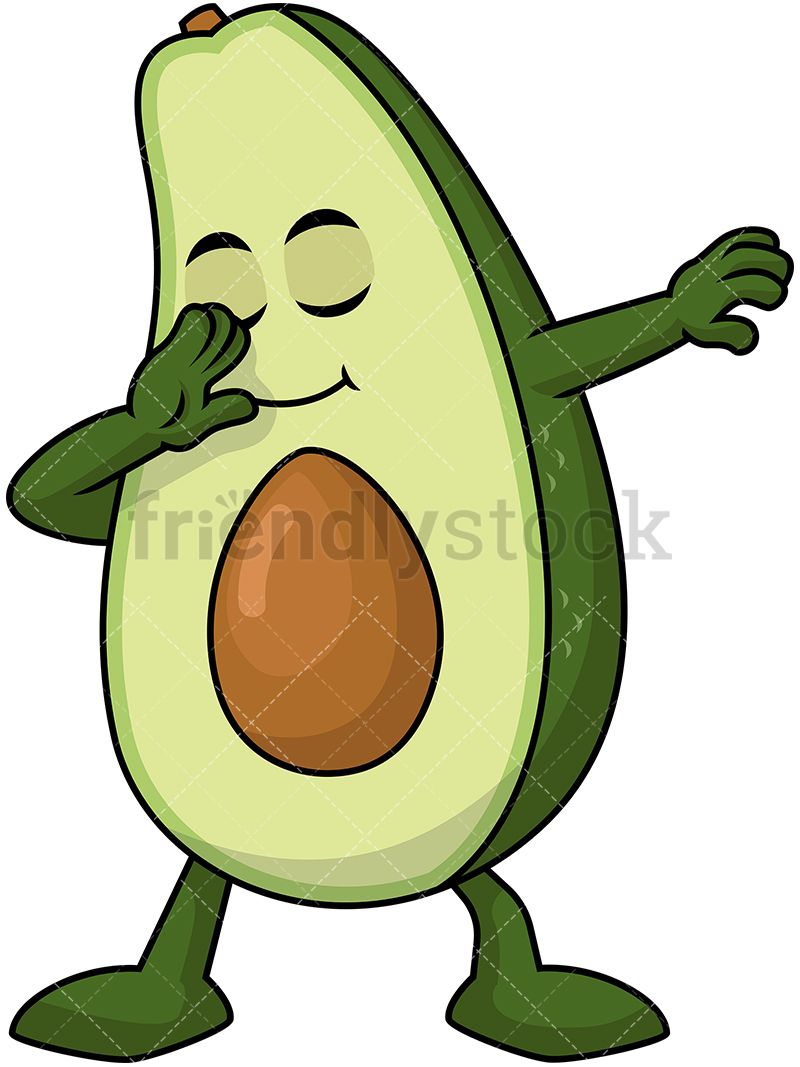 avocado clipart man