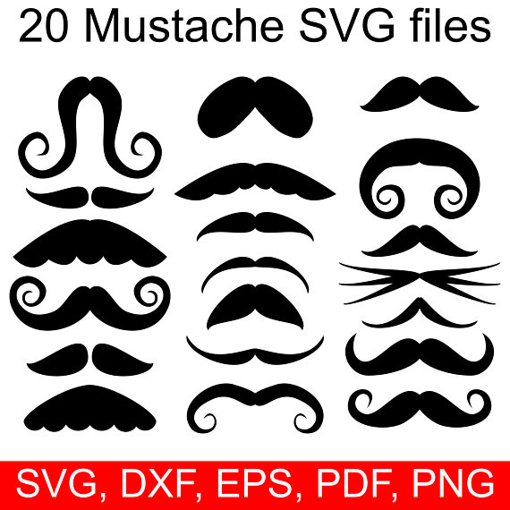 Avocado clipart mustache.  svg files dxf