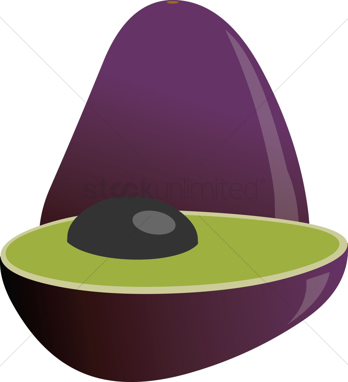 avocado clipart violet