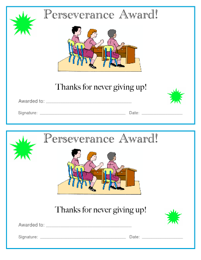 Award clipart perseverance. Attitude awards 