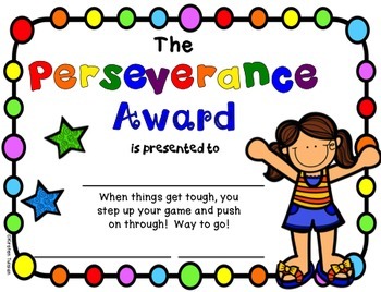 End of year awards. Award clipart perseverance