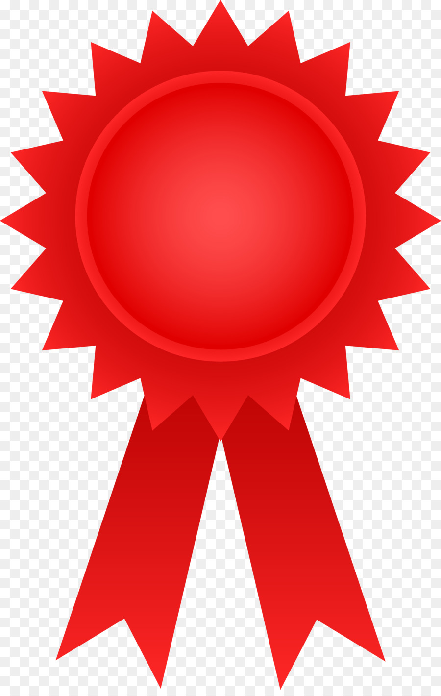 Red background award circle. Good clipart winner ribbon