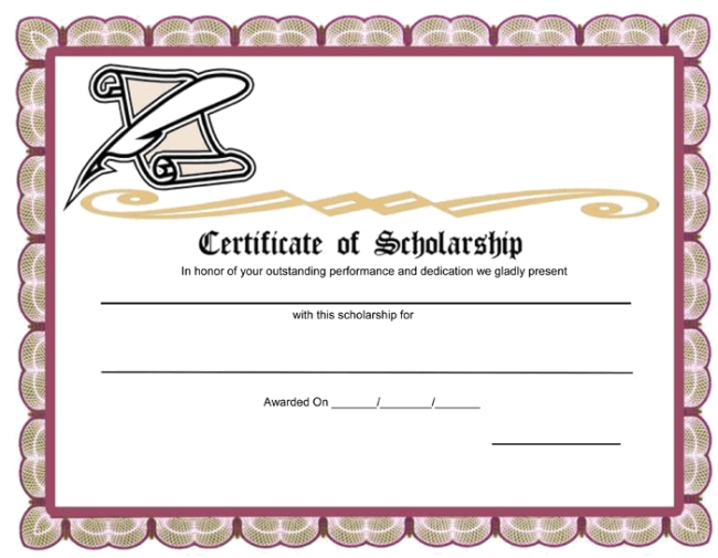 Award clipart scholarship award. Certificate template word cortezcolorado