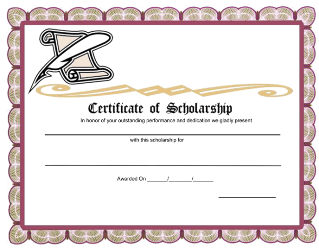 Certificates incep imagine ex. Awards clipart scholarship award