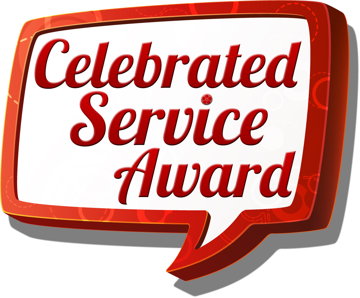 What s celebrated customer. Awards clipart service award