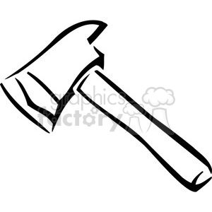 Royalty free vector clip. Axe clipart black and white