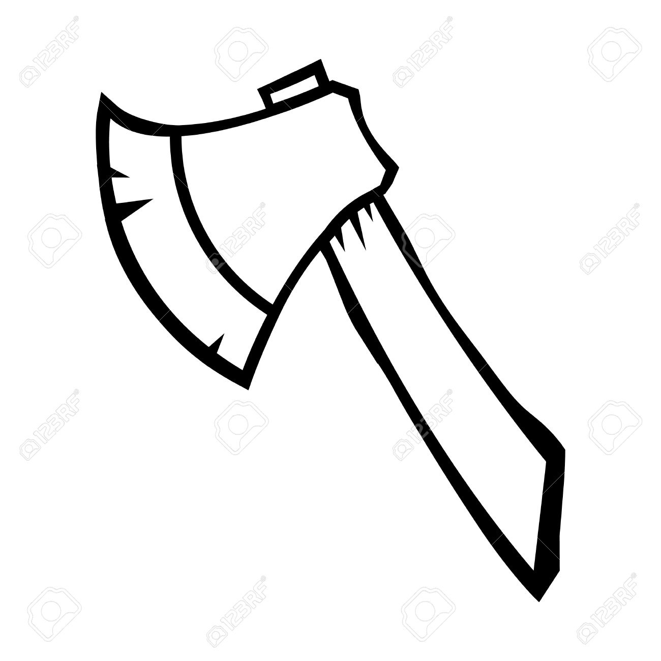 Axe clipart black and white. Ax station with 