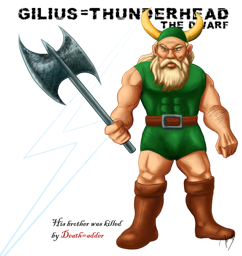 Ax clipart golden axe. Gilius thunderhea by mat