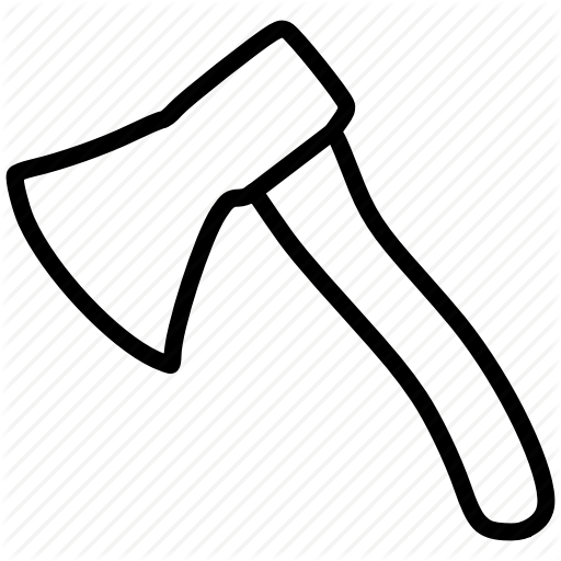 ax clipart tool outline