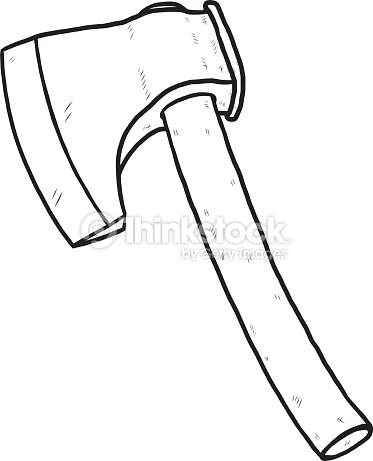 Station . Axe clipart black and white