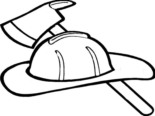 axe clipart colouring page
